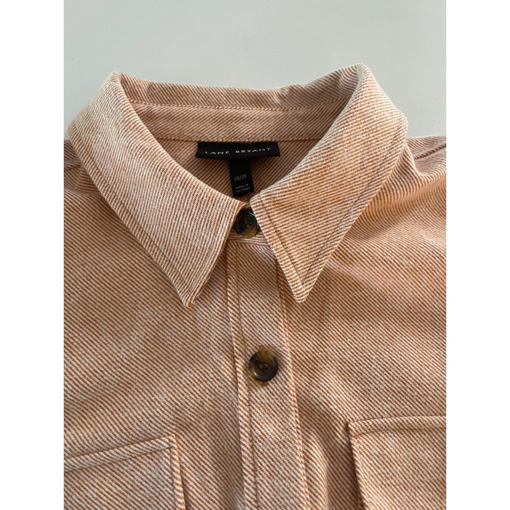 Lane Bryant Women's Plus Herringbone Button Down Long Sleeve Shacket 18/20 NWT - Picture 5 of 10